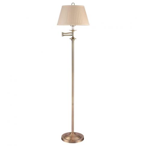 Traditional Swing Arm Floor Standing, Antique Swivel Floor Lamp