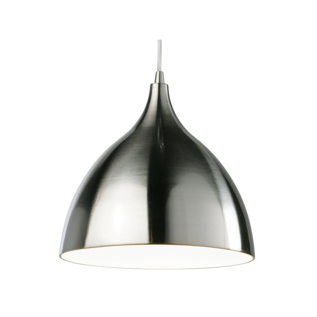 Firstlight Cafe 3337BSWH Brushed Steel Ceiling Pendant