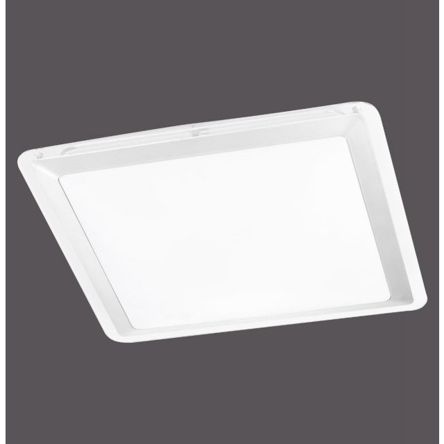 Labol Bathroom Square LED Flush Ceiling Light In Steel Finish IP44 14267-55
