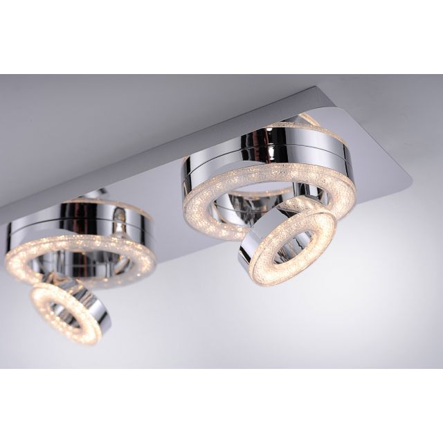 Tim Ceiling 15 Watt LED Spotlight In Chrome With Crystal Diffuser 14521-17