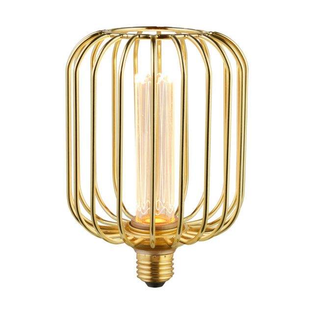 Searchlight Wire Drum Lamp In Gold Finish 16005GO 
