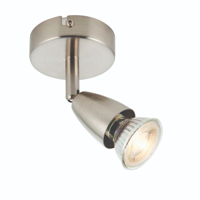 Saxby Lighting G2521013 Amalfi Single Spotlight In Satin Nickel Finish