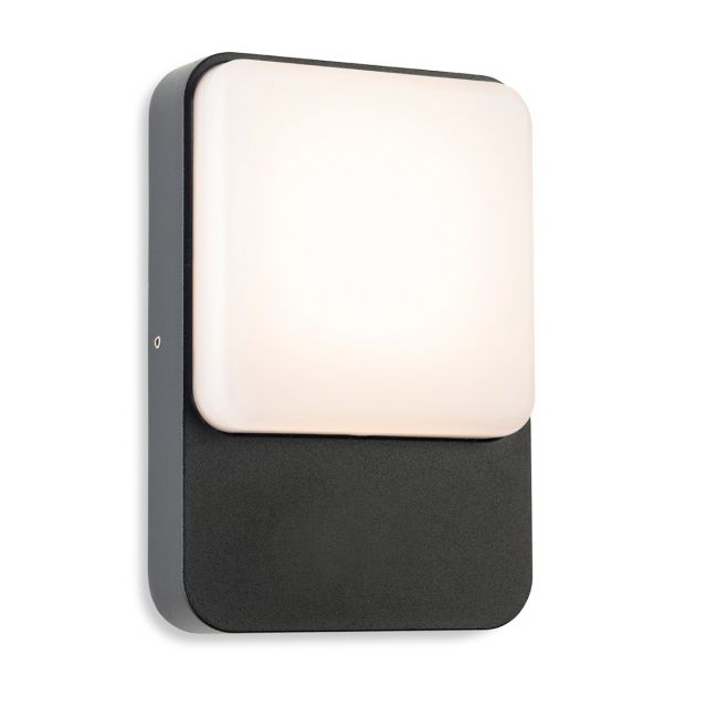 Firstlight 3854GP Hero LED Outdoor Wall Light In Graphite With White Diffuser IP54