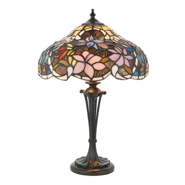 Interiors 1900 64327 Sullivan Tiffany Small Table Lamp - Height: 450mm