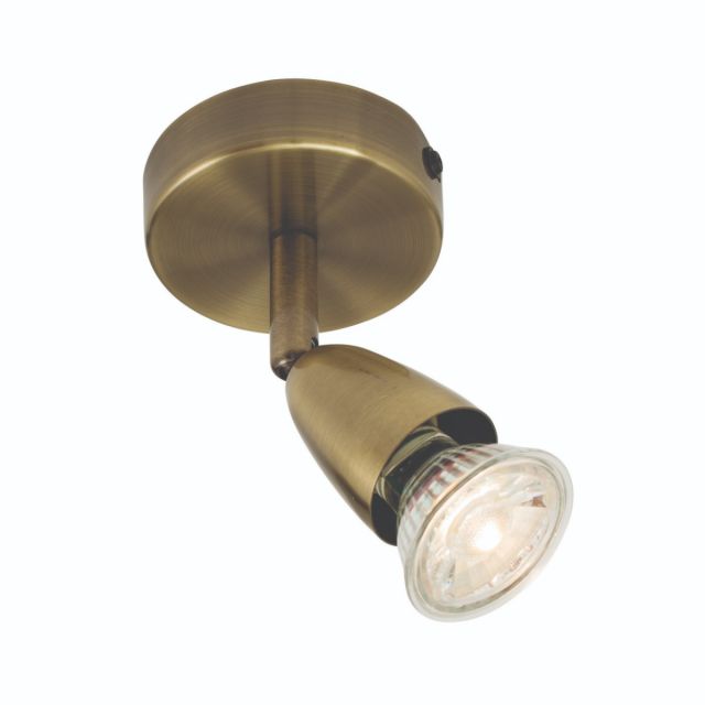 Saxby Lighting 60998 Amalfi Single Spotlight In Antique Brass Finish
