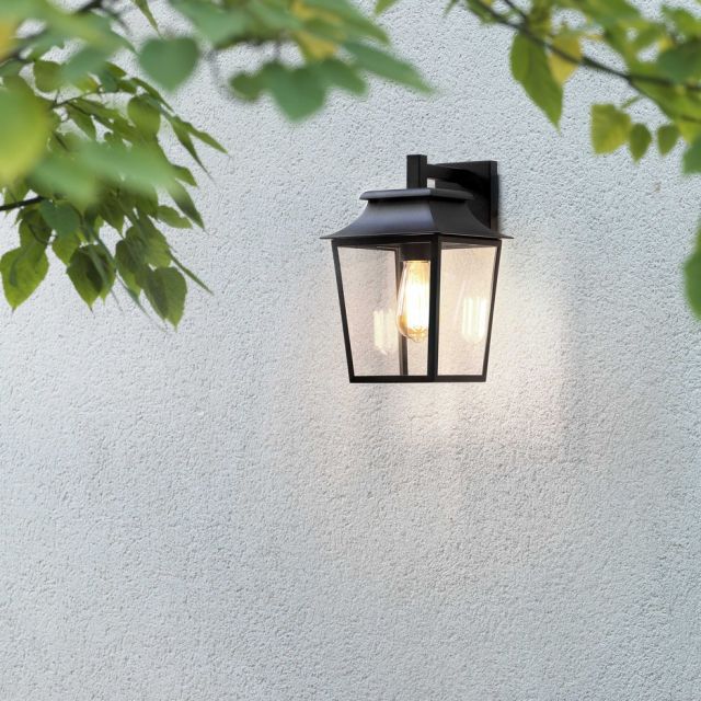 Astro 1340004 Richmond One Light Outdoor Wall Lantern Light In Black - Width: 200mm