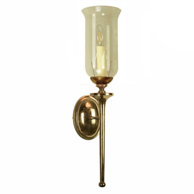 721G Grosvenor 1 Light Brass Wall Light With Glass