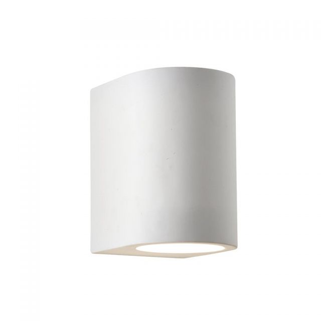 Searchlight 8436 Gypsum 1 Light Curved Cylinder Light In Plaster Which Is Paintable