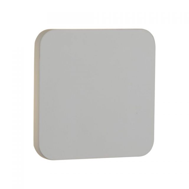 Searchlight 8834 Gypsum 1 Light Square Wall Light In Plaster Which Is Paintable
