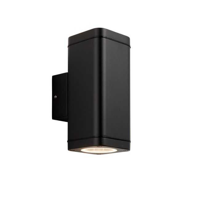Endon 96911 Milton Outdoor Up And Down Wall Light in Textured Black Finish IP44