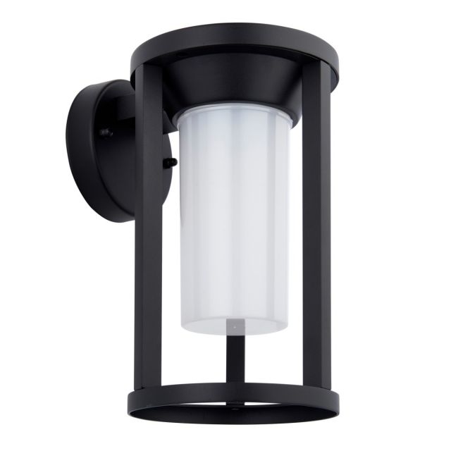 Endon 96916 Braden Outdoor Wall Light In Black Finish With White Shade IP44