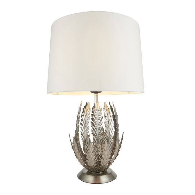Endon Delphine 98046 Table Lamp in Silver Paint