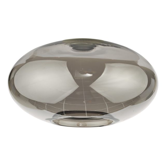 Dar Lighting Aiden Easy Fit Smoked Round Glass Ceiling Pendant AID6510A
