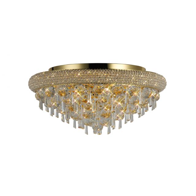 Diyas IL32106 Alexandra Crystal Ceiling Light in French Gold