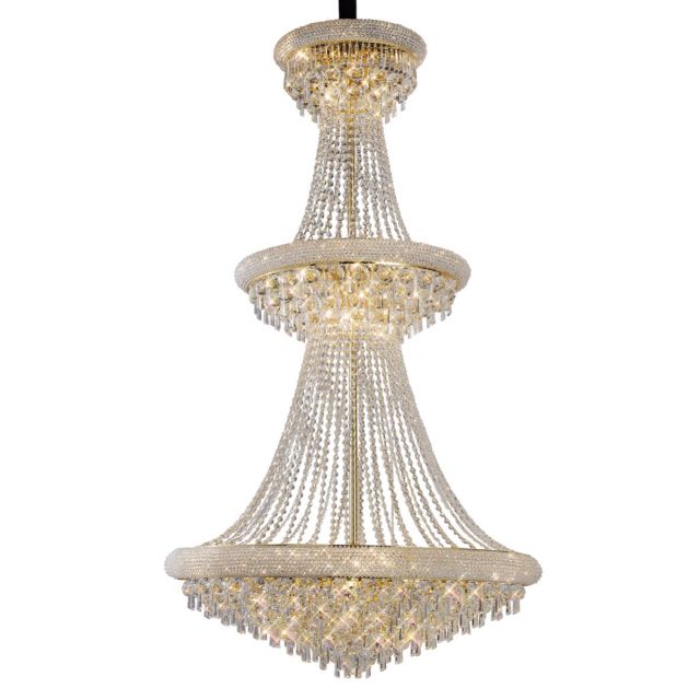 Diyas IL32114 Alexandra Crystal Ceiling Pendant in French Gold