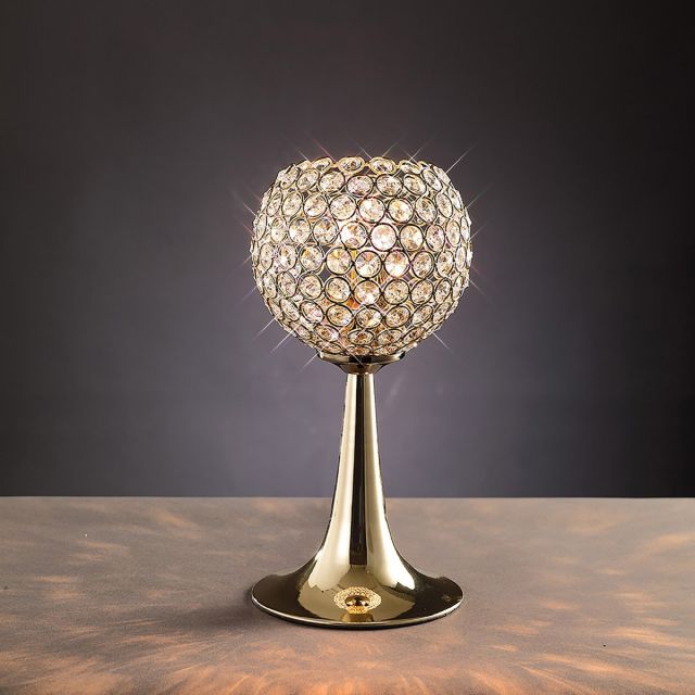 IL30755 Ava 2 Light French Gold Crystal Table Lamp