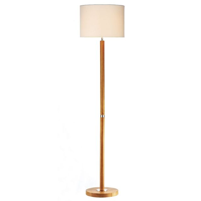 Dar AVE4943 Avenue Light Wooden Floor Lamp with Shade