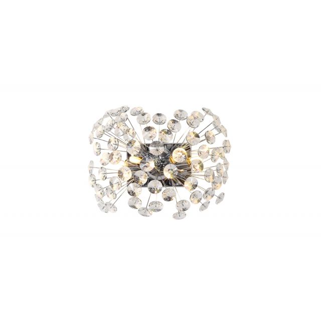 Fusion Wall Light 4 Light in a Polished Chrome Finish and Clear Crystal