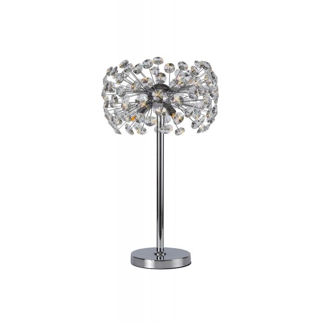 Fusion 6 Light Crystal Table Lamp in Polished Chrome Finish 