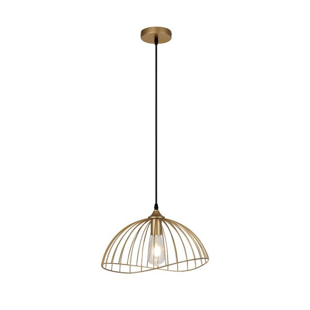 Robson Pendant Dome 1 Light in a Painted Gold Finish