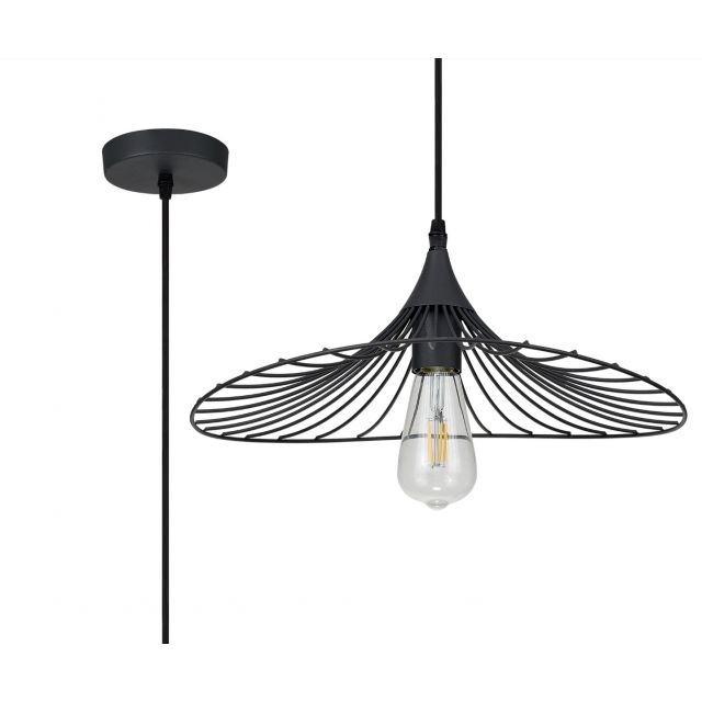 Robson Pendant Shallow 1 Light in a Graphite Finish