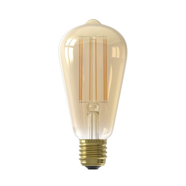 Calex Lighting 4 Watt Gold Edison Screw LED Filament Dusk Till Dawn Sensor Lamp 421700