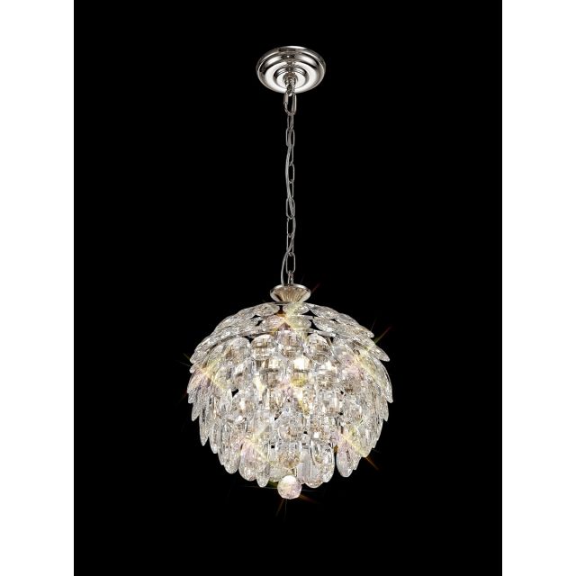 Diyas IL32800 Coniston 3 Light Ceiling Pendant In Polished Chrome
