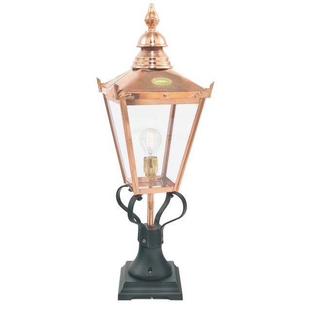 Norlys CS3-COPPER Chelsea Copper Outdoor Pedestal Lamp