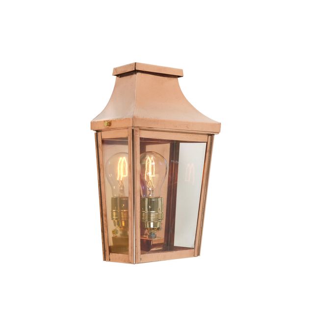 Norlys CS7-2-COPPER Chelsea Half Lantern Copper with Clear Panels