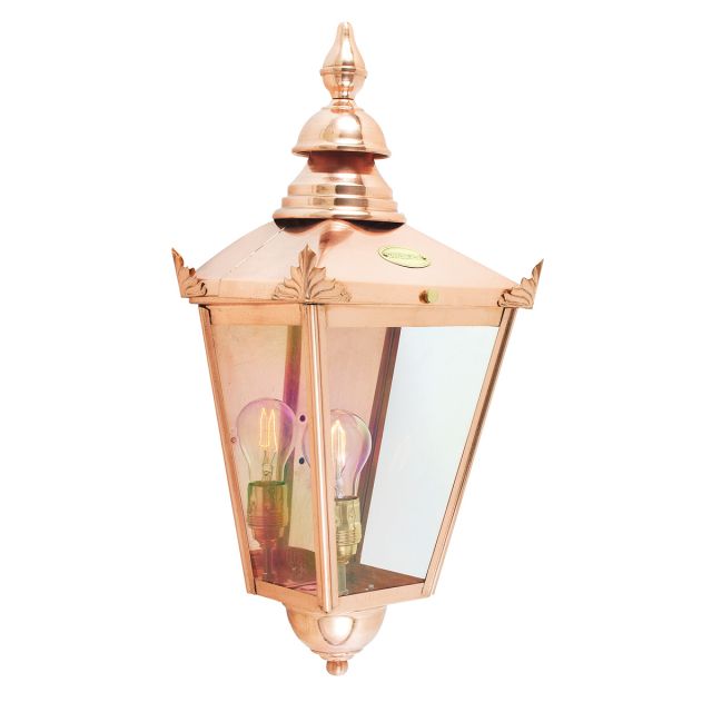 Norlys CS7-COPPER Chelsea Wall Lantern Copper with Clear Lens