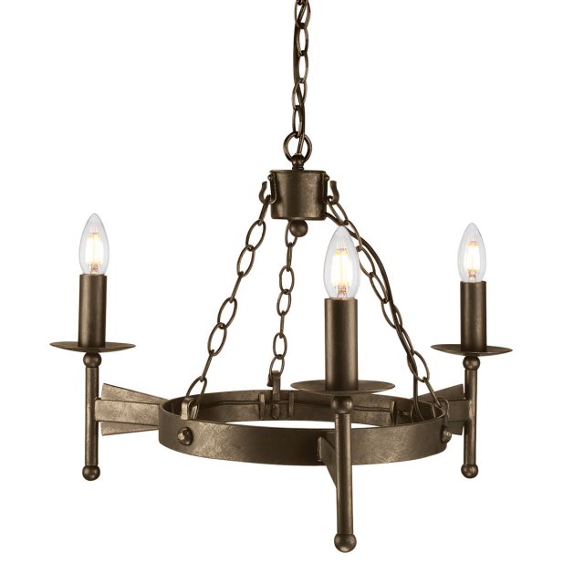 Elstead CW3 Cromwell wrought iron 3 Light Ceiling Light