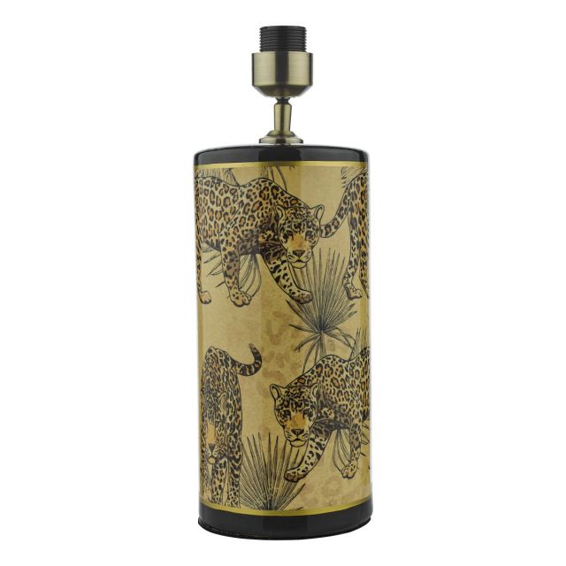 Dar Lighting Eliza Table Lamp Base Only With Gold Leopard And Foliage Motif ELI4235
