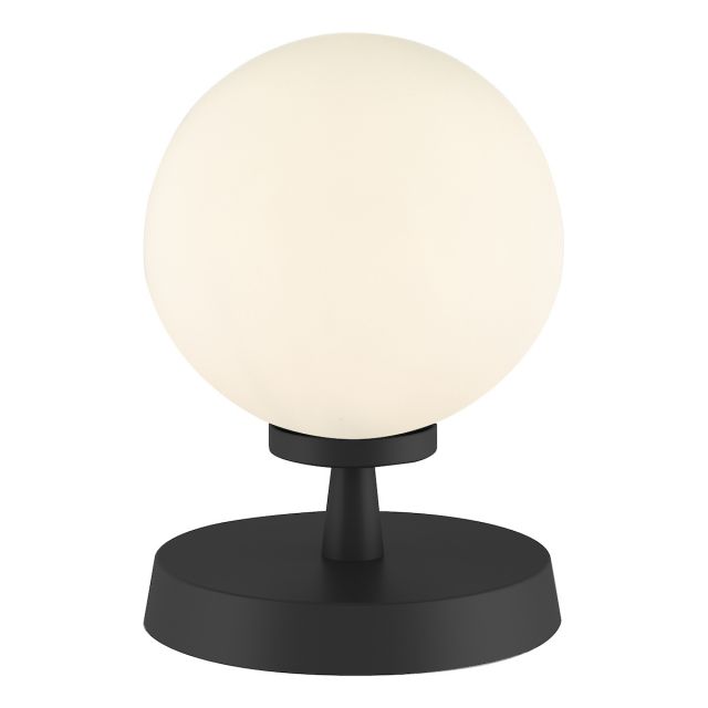 Dar Lighting ESB4122-02 Esben Touch Table Lamp In Matt Black With Opal Glass
