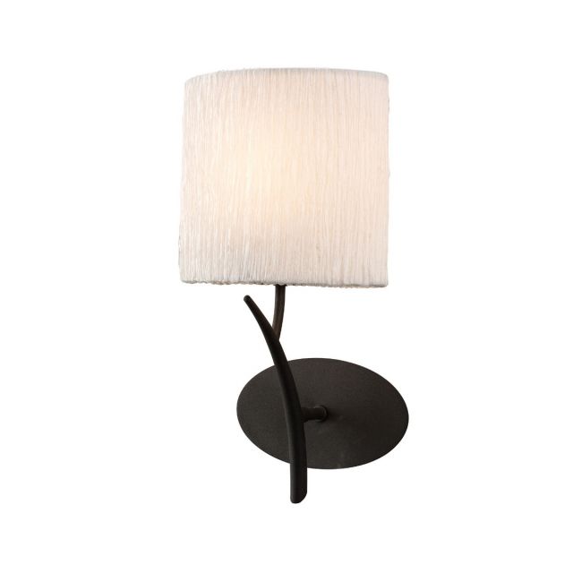 M1154/S Eve 1 Lt Anthracite Switched Wall Lamp With Ivory Shade