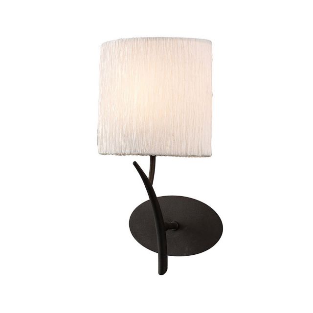M1154 Eve 1 Light Anthracite Wall Lamp With Ivory Shade