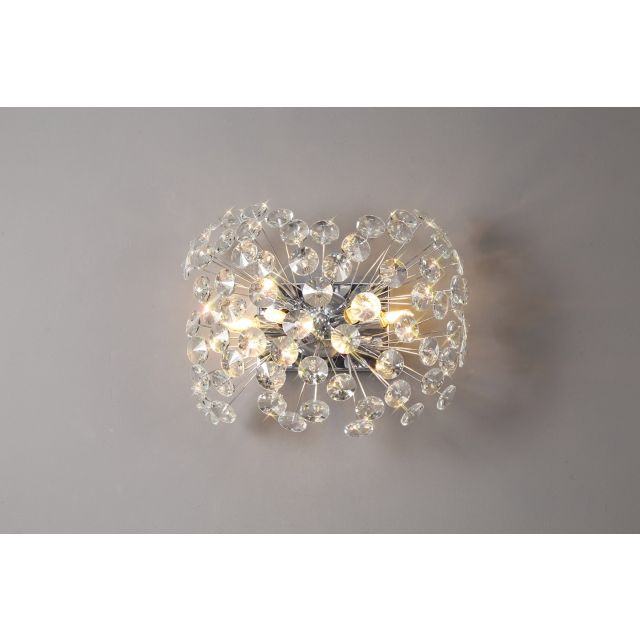 Fusion Wall Light 4 Light in a Polished Chrome Finish and Clear Crystal