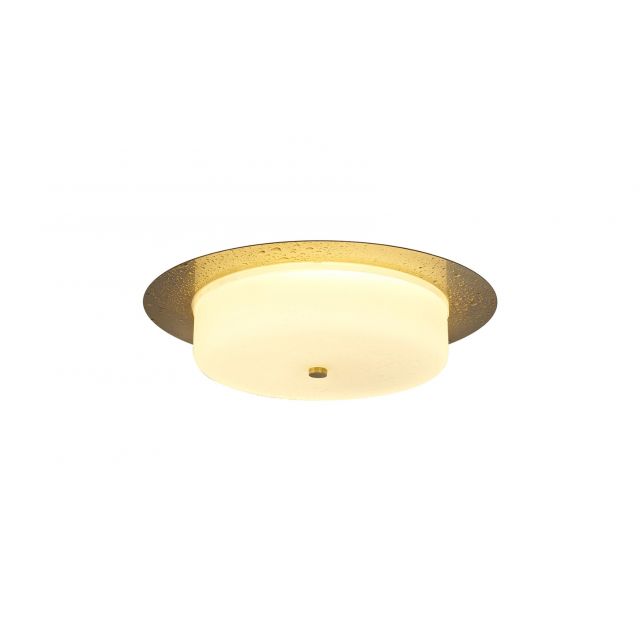 Arctic Bathroom LED Ceiling Light In Antique Brass And White Finish IP44