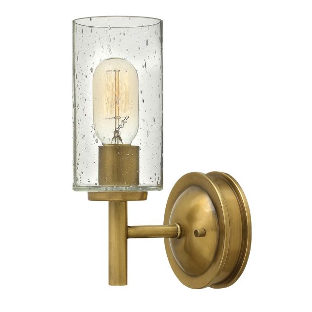 HK-COLLIER1 Collier 1 Light Wall Light In Heritage Brass