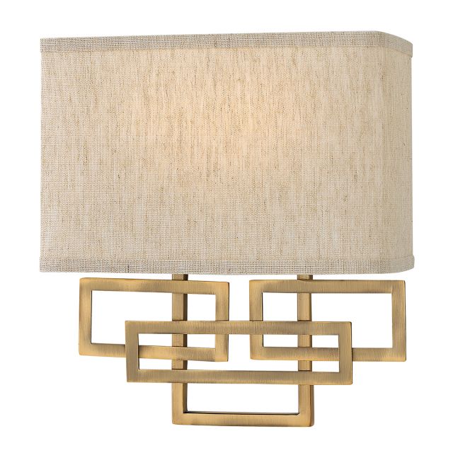 HK-LANZA2-BR Lanza 2 Light Wall Light In Brushed Bronze