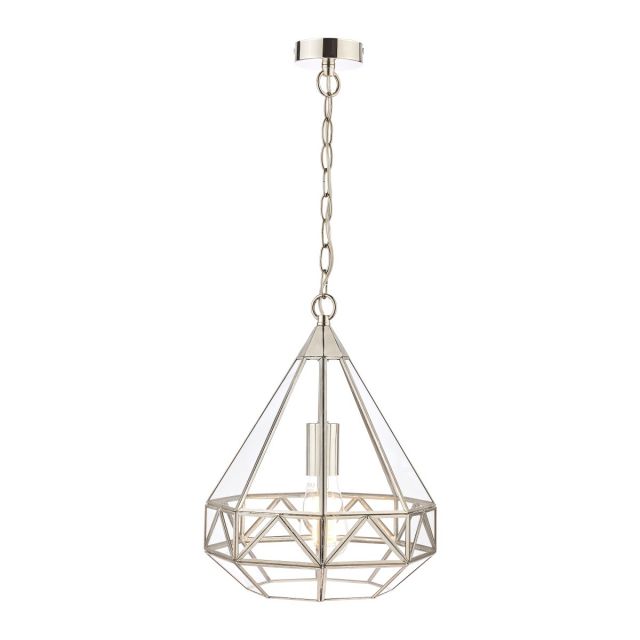 Laura Ashley Zaria Single Ceiling Lantern In Polished Nickel Finish 