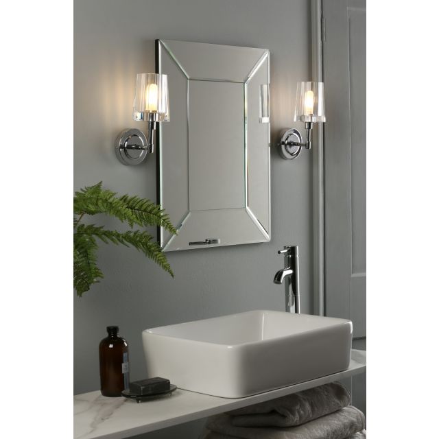 Laura Ashley LA3756189-Q Blake Bathroom Crystal Wall Light In Polished Chrome Finish