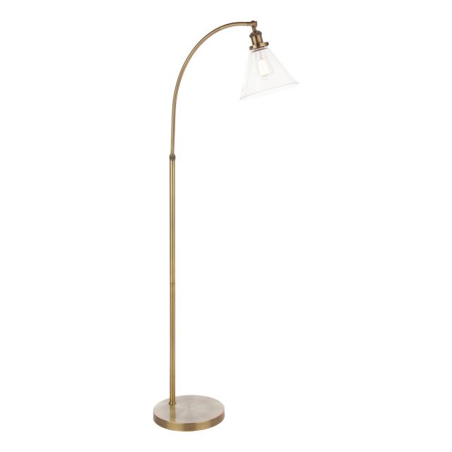 Laura Ashley Isaac Floor Lamp Antique Brass and Glass LA3756313-Q