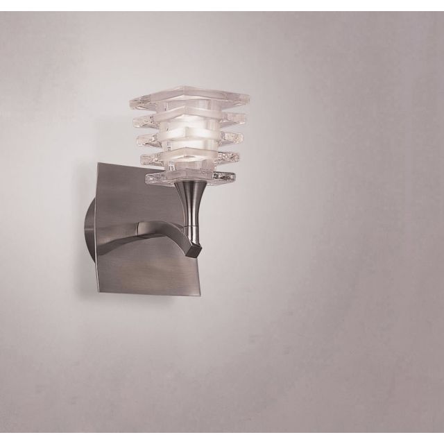 M0028/S Keops 1 Light Satin Nickel Switched Wall Lamp