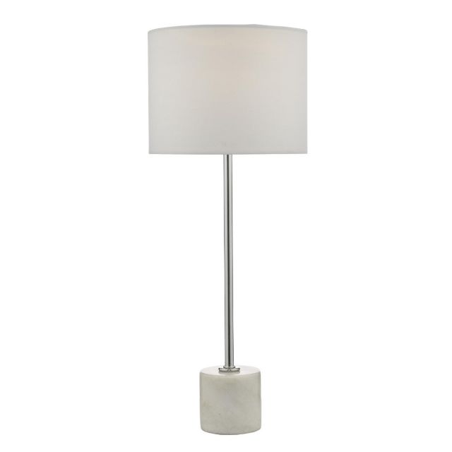 Dar Wisebuys Misu Grey Marble Table Lamp With White Shade