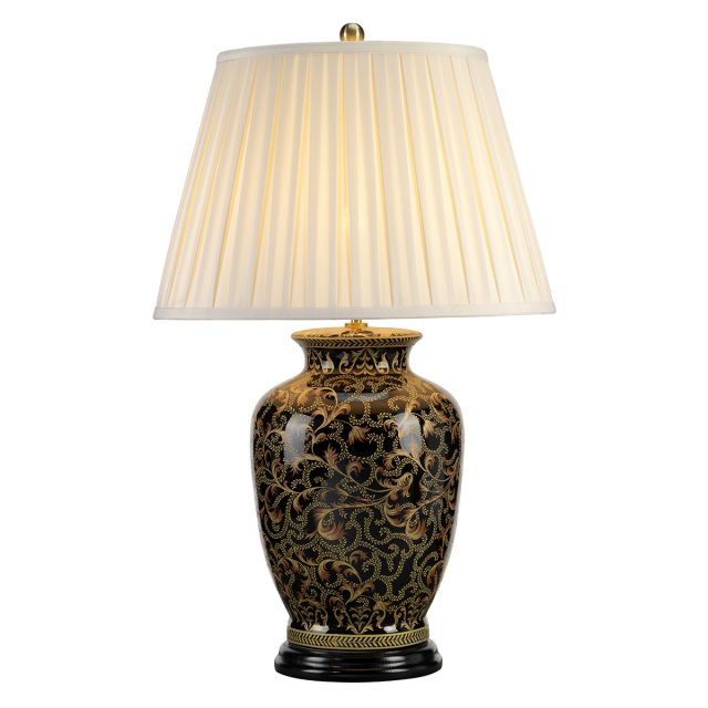 Elstead Morris Large Table Lamp in Black And Gold Finish 