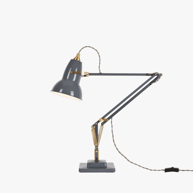 Anglepoise 31299 Original 1227 BRASS Desk Lamp in Elephant Grey
