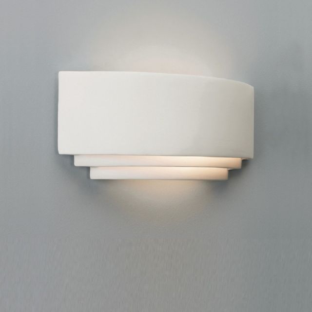 Astro 1079001 Amalfi Art Deco Wall Light Fitting, Ceramic wall washer - 0423