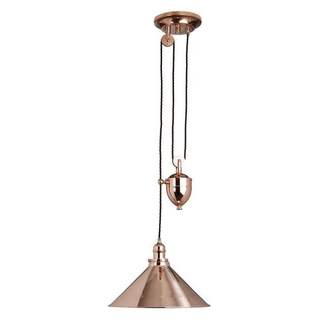 PV/P CPR Provence Rise And Fall Ceiling Pendant In Polished Copper