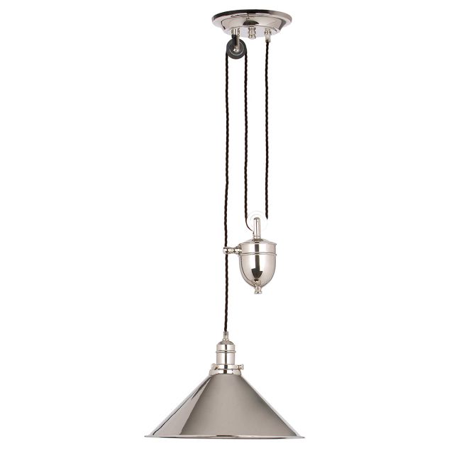 PROVENCE PV-P-PN French style rise and fall ceiling Light, Polished Nickel