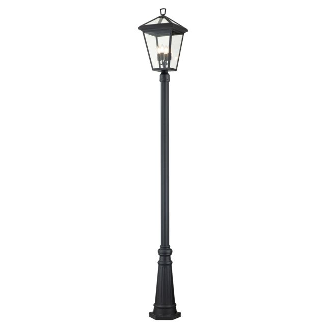 Quintiesse QN-ALFORD-PLACE5-L-MB Alford Place Lamp Post Lantern In Museum Black Finish IP44
